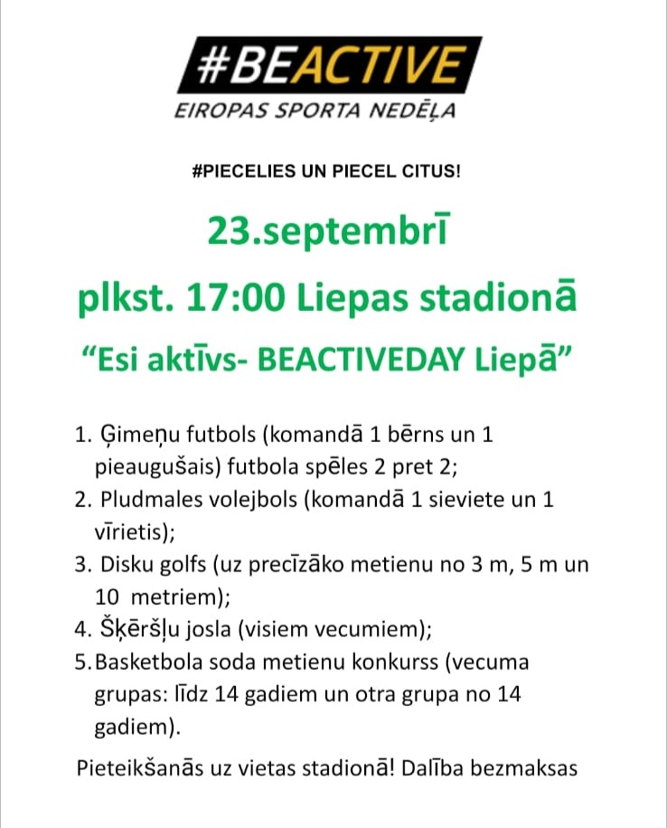 Be Active Day Liepa 23.09.2025.